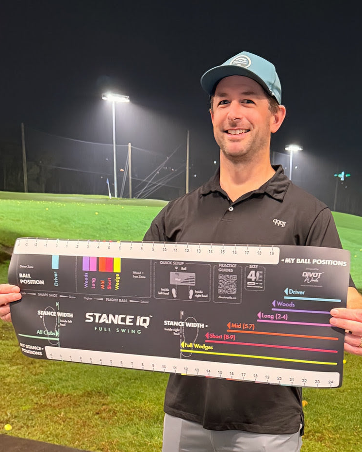 Hands on a club at address